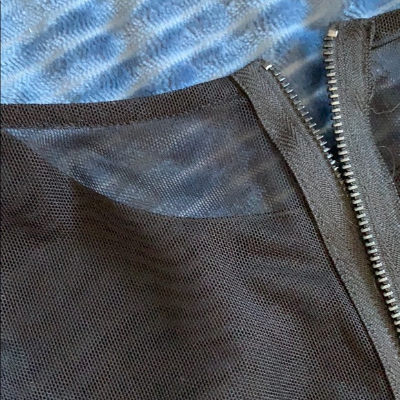 BCBG MaxAzria Jillea faux leather dress with mesh - Picture 5 of 8